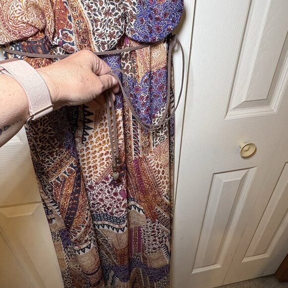 City Triangles Maxi Halter Dress Size‎ Small Patchwork Tribal Boho Lined - Picture 10 of 10